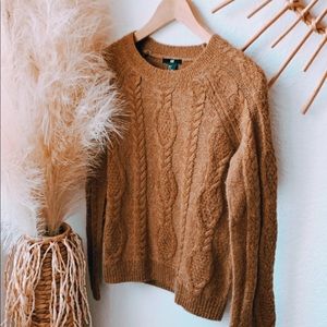H&M caramel cable knit sweater